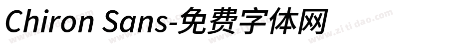 Chiron Sans字体转换